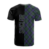 Sinclair Hunting Modern Tartan T-Shirt Half of Me - Cross Style